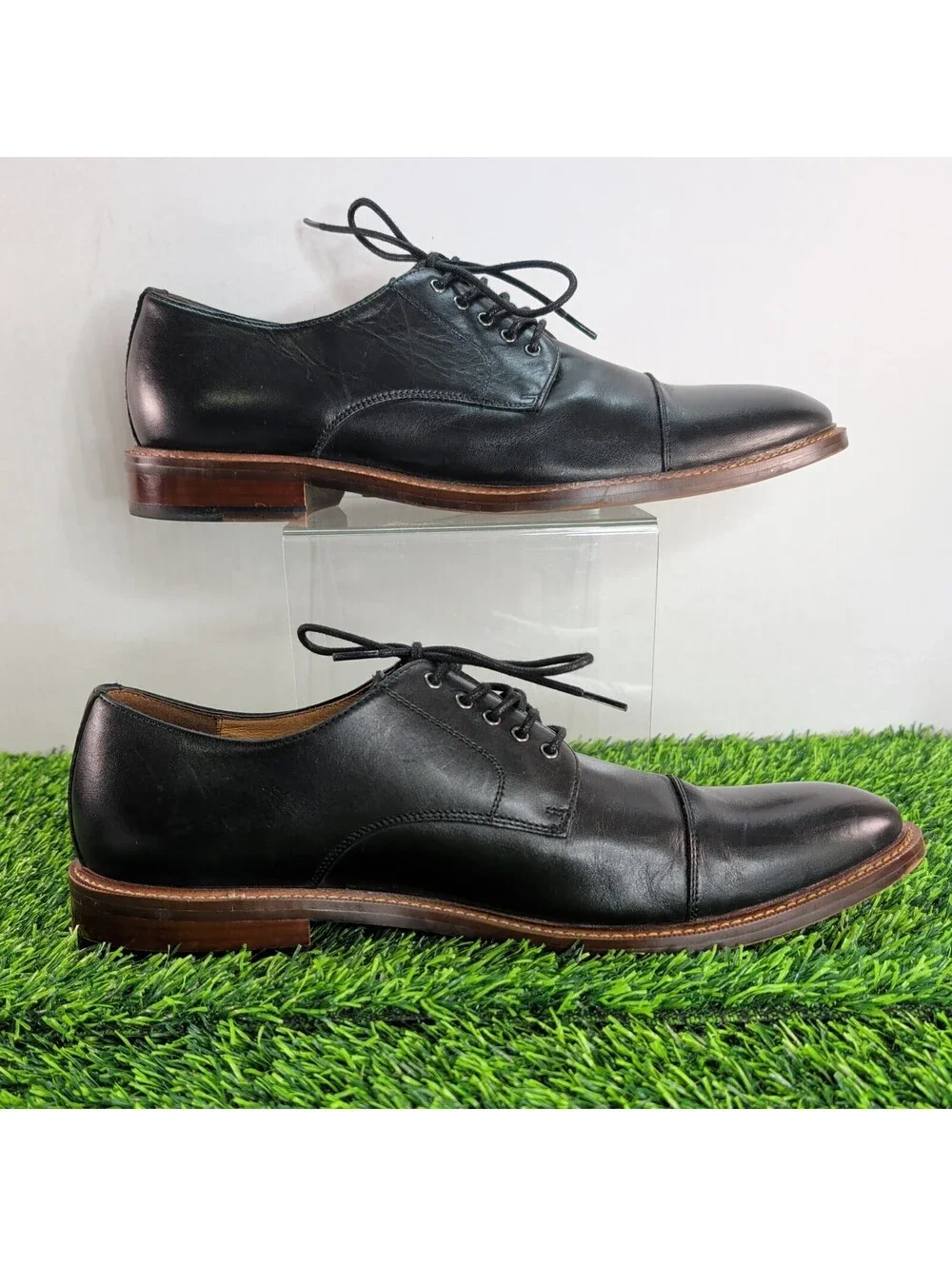 BLAKE MCKAY T9 BLACK LEATHER CAP TOE OXFORD SHOES MEN'S SIZE 11 LACE UP